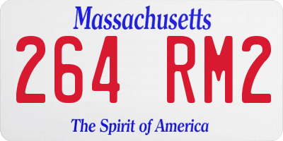 MA license plate 264RM2