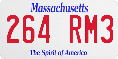 MA license plate 264RM3