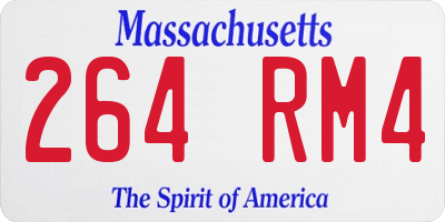 MA license plate 264RM4