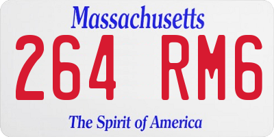 MA license plate 264RM6