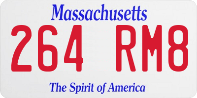 MA license plate 264RM8