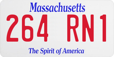 MA license plate 264RN1
