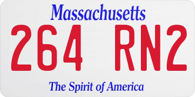 MA license plate 264RN2