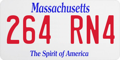 MA license plate 264RN4