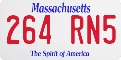 MA license plate 264RN5