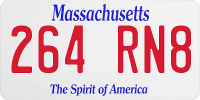 MA license plate 264RN8