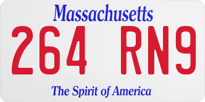 MA license plate 264RN9