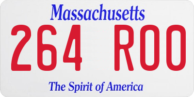 MA license plate 264RO0