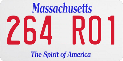 MA license plate 264RO1