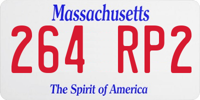 MA license plate 264RP2