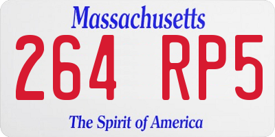 MA license plate 264RP5