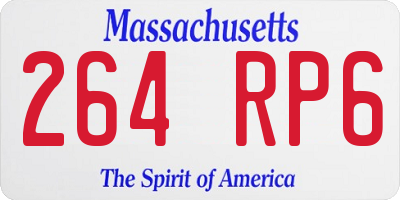 MA license plate 264RP6