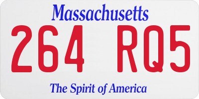 MA license plate 264RQ5