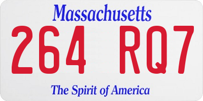 MA license plate 264RQ7