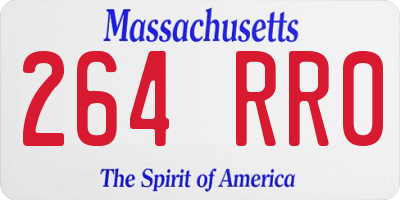 MA license plate 264RR0