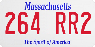 MA license plate 264RR2