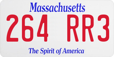 MA license plate 264RR3