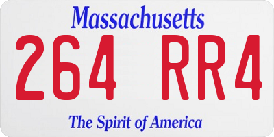 MA license plate 264RR4