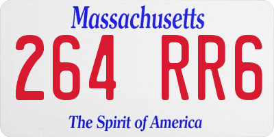 MA license plate 264RR6