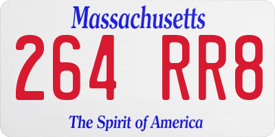 MA license plate 264RR8