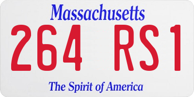MA license plate 264RS1