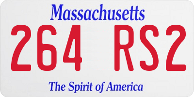 MA license plate 264RS2