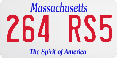 MA license plate 264RS5