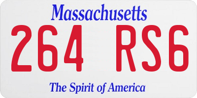 MA license plate 264RS6