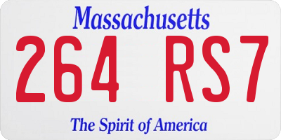 MA license plate 264RS7