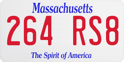 MA license plate 264RS8