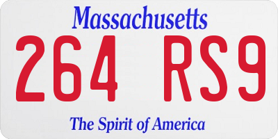 MA license plate 264RS9
