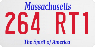 MA license plate 264RT1