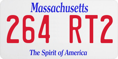 MA license plate 264RT2