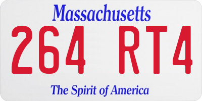 MA license plate 264RT4
