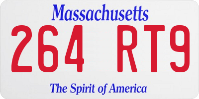 MA license plate 264RT9