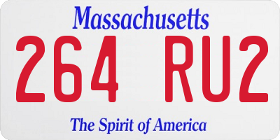 MA license plate 264RU2