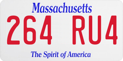 MA license plate 264RU4