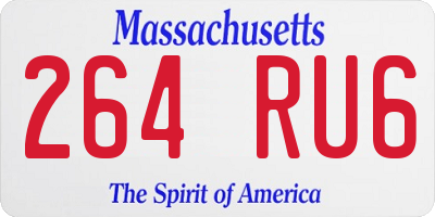 MA license plate 264RU6