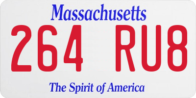 MA license plate 264RU8