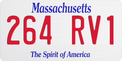 MA license plate 264RV1
