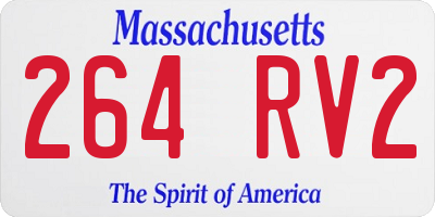 MA license plate 264RV2