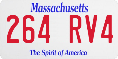 MA license plate 264RV4
