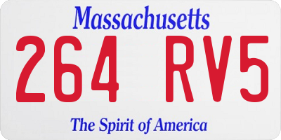 MA license plate 264RV5