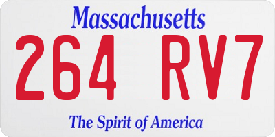 MA license plate 264RV7