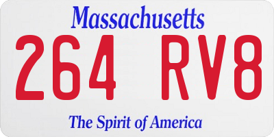 MA license plate 264RV8