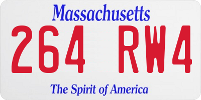 MA license plate 264RW4