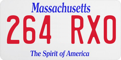 MA license plate 264RX0