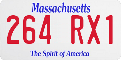 MA license plate 264RX1