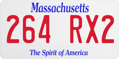 MA license plate 264RX2