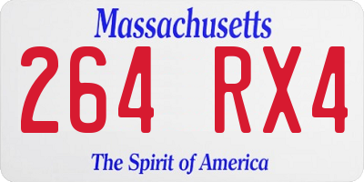 MA license plate 264RX4